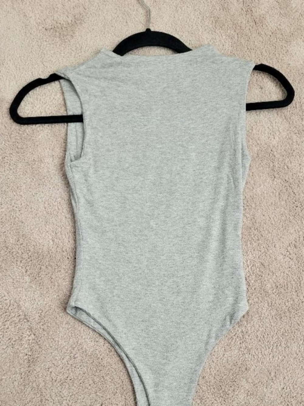 NAKED WARDROBE WOMEN'S SLEEVELESS BODYSUIT SIZE SMALL GREY